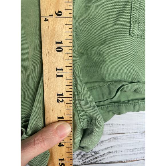 GAP Green Lyocell Drawstring Shorts Large Soft 3” Pockets Summer Beach Neutral - Picture 6 of 8